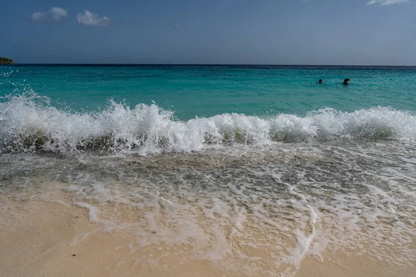 Hermosas Olas Mar Playa Con Espuma Blanca — Foto de Stock