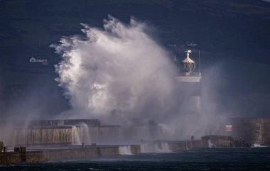 Rough weather on the Isle of Anglesey, North Wales clipart