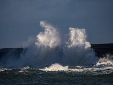 Rough weather on the Isle of Anglesey, North Wales