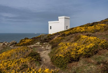 Anglesey Kuzey Galler 'in Güney Yığını Deniz Feneri Adası