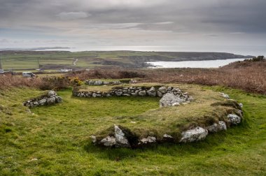 Anglesey Kuzey Galler 'in Güney Yığını Deniz Feneri Adası