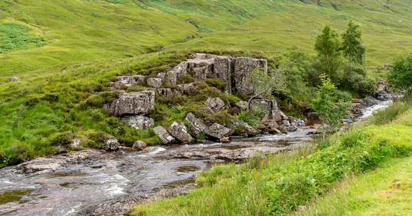 苏格兰高地的Glencoe周围的观点 图库图片