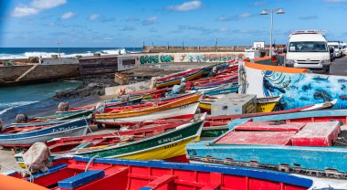 SantoAnto çevresindeki manzaralar bir Cape Verde Adası