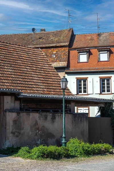 stock image Street Light in Neuwiller-les-Saverne in Alsace, France