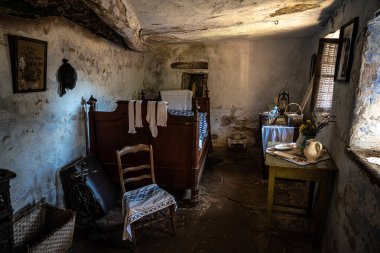 Eski Troglodyte Evleri Graufthal, Alsace, Fransa