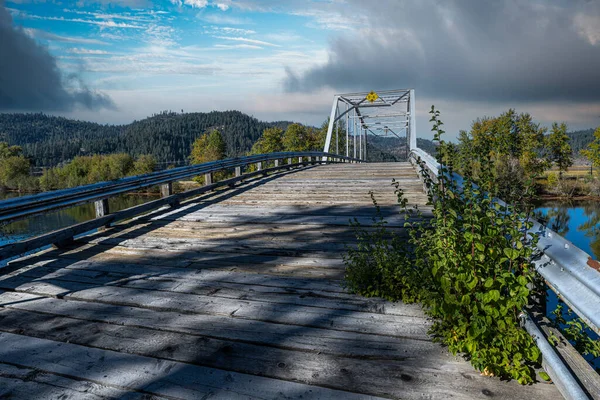Ponte Velha Gray Meadow Wayside Idaho — Fotografia de Stock