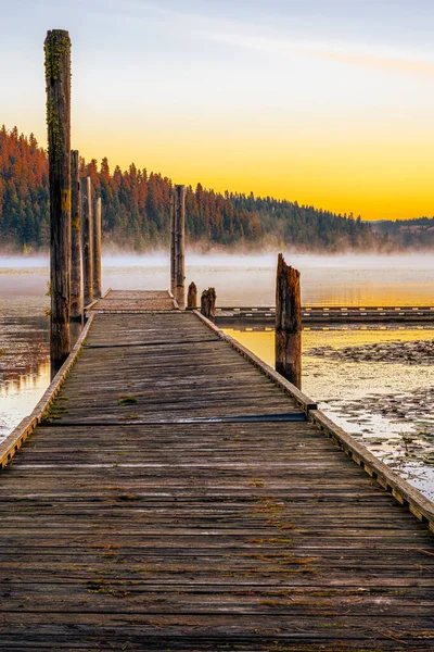 stock image Chatcolet Lake in Early Morning in Fall