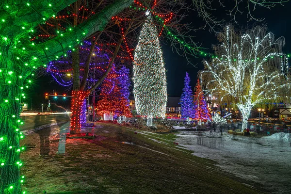 Φωτισμός Χριστουγέννων Στο Leavenworth — Φωτογραφία Αρχείου