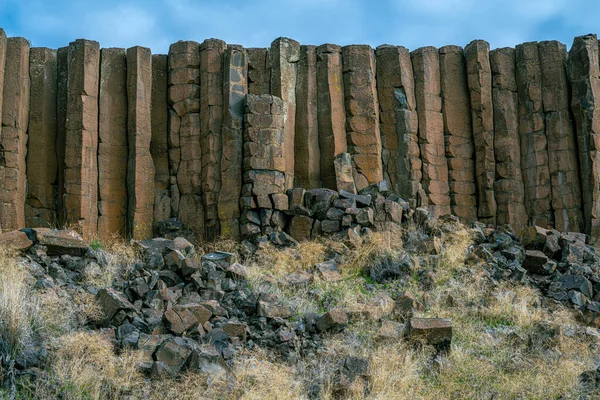 Στήλες Του Καναλιού Drumheller Basalt Στην Πολιτεία Της Ουάσιγκτον — Φωτογραφία Αρχείου