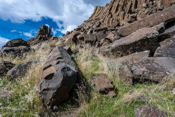 Basalt Column Formations Columbia National Wildlife Refuge — Stockfoto