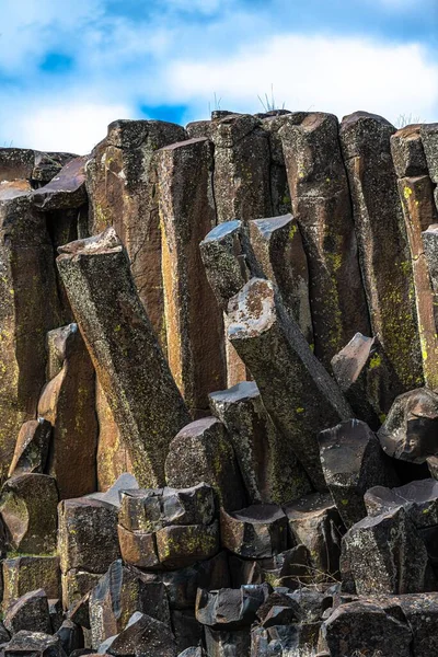 Basalt Column Formations Columbia National Wildlife Refuge — Stockfoto