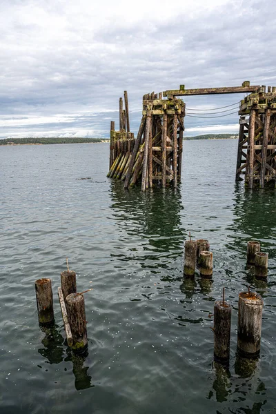Alte Pier Strukturen Port Townsend — Stockfoto
