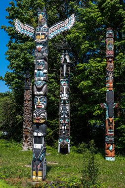 Vancouver, Kanada 'da Totem Kutbu Görüntüsü