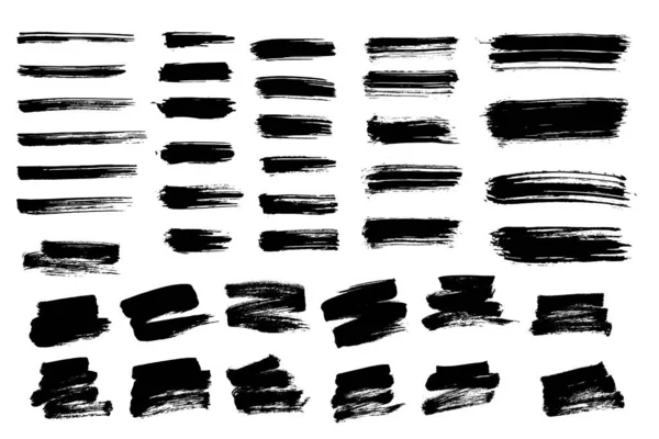 Jeu Vectoriel Pinceau Strock Boîtes Texte Pour Bannière — Image vectorielle