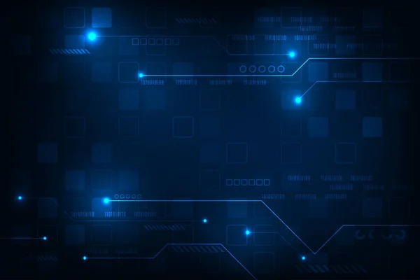 Kare şeklindeki geometrik fütüristik arka plana sahip vektör hi teknoloji devre teknolojisi.