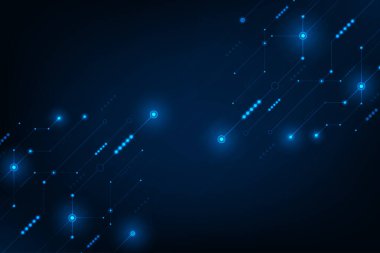 Vektör soyut hat devre teknolojisi fütüristik, yüksek teknoloji iletişim konsepti.