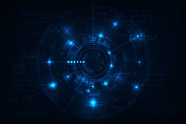 Vektör fütüristik teknoloji soyut. Yüksek teknoloji iletişim konsepti geçmişi.