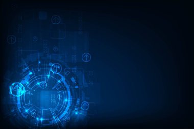 Vektör çemberi devresi soyut teknoloji arka planı. Yüksek teknoloji dijital konsept.