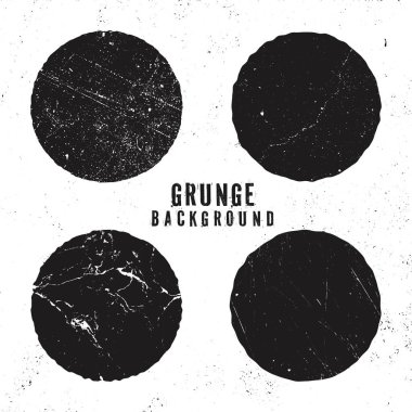 Vektör grunge posta pulları koleksiyonu, daire pankartları.