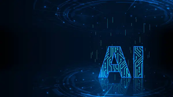 Yapay Zeka Fütüristik Dijital Teknoloji Dönüşüm Konsepti. Teknoloji soyut arkaplanı.