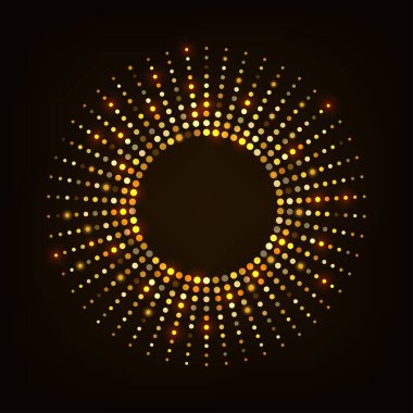 Soyut altın parlayan yarım tonlu noktalı arkaplan. Altın parıltısı deseni.