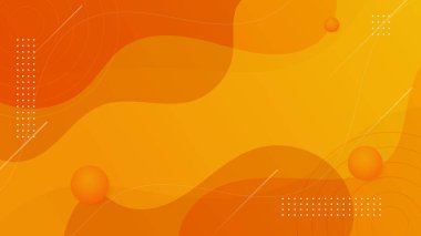 Geometrik elementli soyut turuncu sıvı. Modern arkaplan.