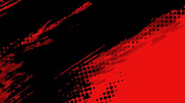 Haleton efekt desen arka planına sahip soyut siyah ve kırmızı grunge.