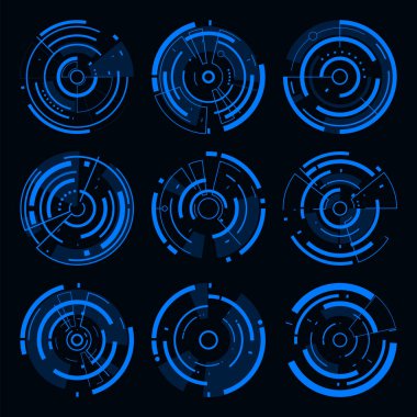 Yüksek teknoloji HUD fütüristik siber punk tarzı tasarım ögesi yükleniyor.