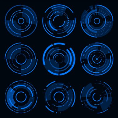 Yüksek teknoloji HUD fütüristik siber punk tarzı tasarım ögesi yükleniyor.