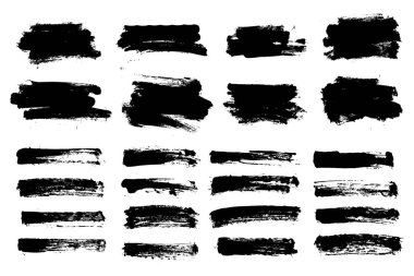 Siyah boya fırça darbesi, çizgi, doku, pankart, arkaplan.