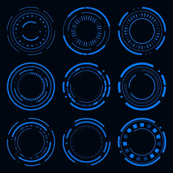 Koleksiyon teknolojisi fütüristik çerçeve HUD siber punk tasarım ögesi