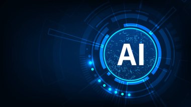 Yapay zeka teknolojisi soyut dijital devre yenilik kavramı