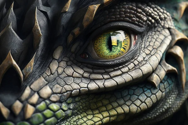 Head of a reptile close-up. Reptile closeup macro portrait. 