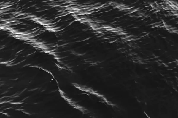 Черная Водная Поверхность Волнами Водяные Волны Текстура Поверхности Воды Баннерный — стоковое фото