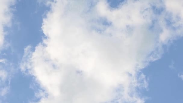 Хронология Белых Облаков Плывущих Голубому Небу Облака Плывут Голубому Небу — стоковое видео