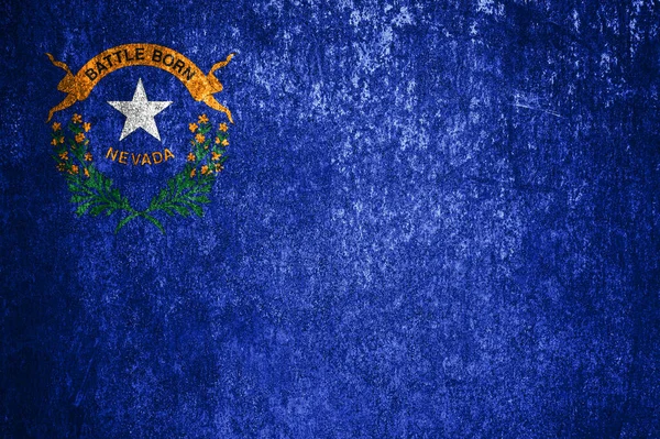 Primer Plano Bandera Del Estado Nevada Bandera Sucia Del Estado — Foto de Stock