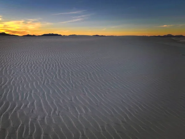 White Sands Ulusal Parkı Nda New Mexico Gün Batımı — Stok fotoğraf