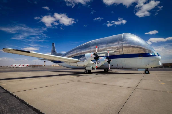 stock image NASA's Aero Spacelines Super Guppy on the tarmac in El Paso, Texas.