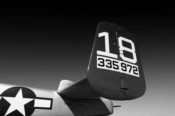 Tail Mitchell Bomber Belonging Commemorative Air Force 2023 Thunder Lightning — Stock Photo, Image