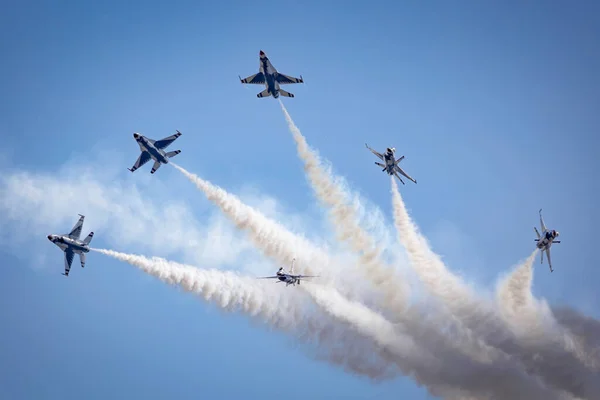 stock image The US Air Force Thunderbirds perform at the 2023 Thunder and Lightning Over Arizona at Tucson, Arizona.