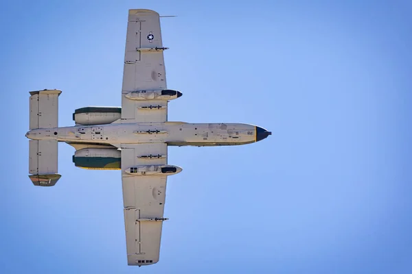 Нижня Частина Warthog Повітрі Авіашоу 2023 Thunder Lightning Arizona Тусоні — стокове фото