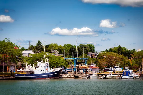 Une Scène Port Sur Lac Michigan Manitowoc Wisconsin — Photo