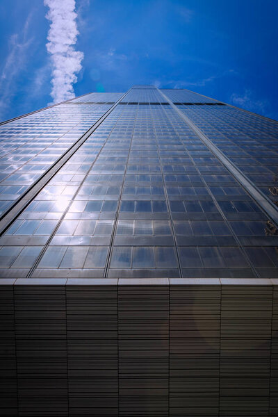 The Willis Tower, formerly the Sears Tower, the worlds tallest building for almost 25 years stands in Chicago, Illinois.