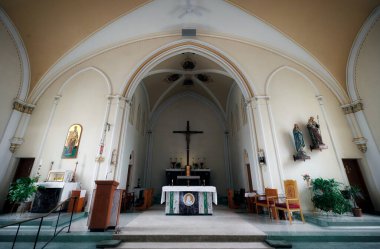 Saint Gregory Katolik Kilisesi 'nin iç kesimi 1982 yılında Ulusal Tarihi Yerler Siciline eklendi ve Saint Nazianz, Wisconsin' de yer aldı..