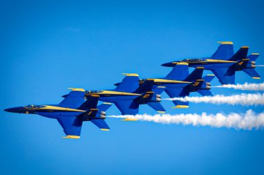 ABD Donanması Mavi Melekleri, San Diego, Kaliforniya 'daki 2022 Miramar Airshow' da gösteri yapıyor..