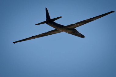 Soğuk Savaş dönemi ve hala kullanımda olan U-2 Dragonlady casus uçağı Miramar, California 'da Amerika' nın 2023 sayılı hava gösterisine katıldı..