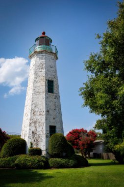 Virginia, Hampton 'daki Fort Monroe Ulusal Anıtı' nda 1802 'de inşa edilen Old Point Comfort Light..