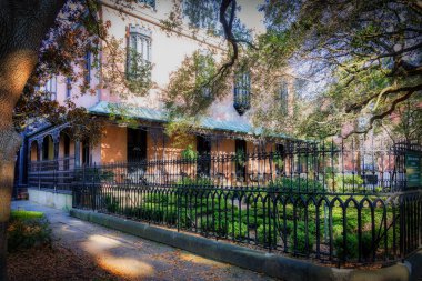 The Green-Meldrim Mansion, General Sherman's headquarters near the end the US Civil War in Savannah, Georgia.