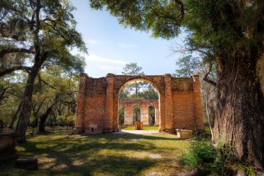 The Old Sheldon Church Ruins, sacked by the British Army and later General Sherman, near Savannah, Georgia.