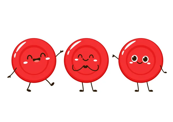 Vörös Vérsejt Karakter Tervezés Vörös Vérsejt Vektor Szabad Hely Szövegnek — Stock Vector